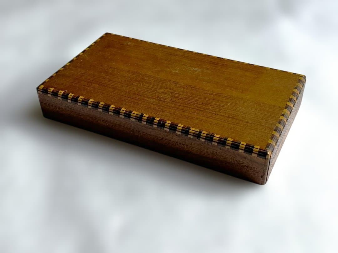 値下げ！　高級コレクションボックス チーク製　ビンテージ工芸品