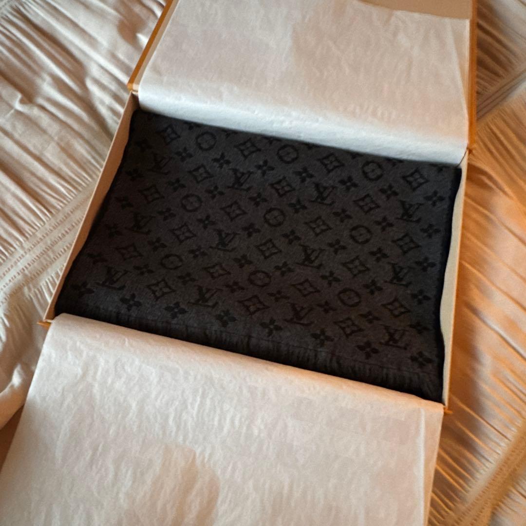 ルイヴィトン マフラー モノグラム クラシック アントラシット ダークグレー