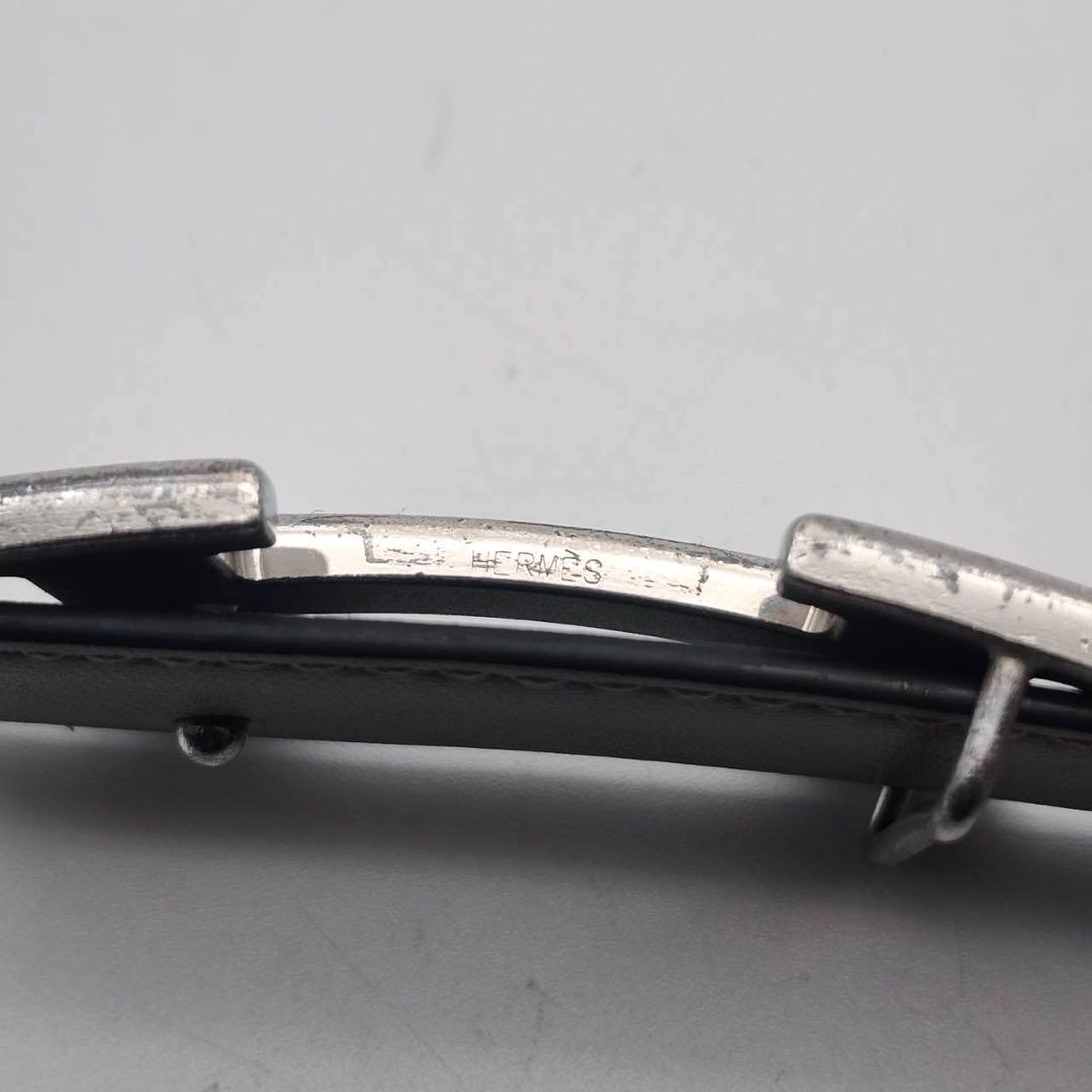 新品ベルト　エルメス　Hロゴ　コンスタンス　シルバー　Hバックル　レザー