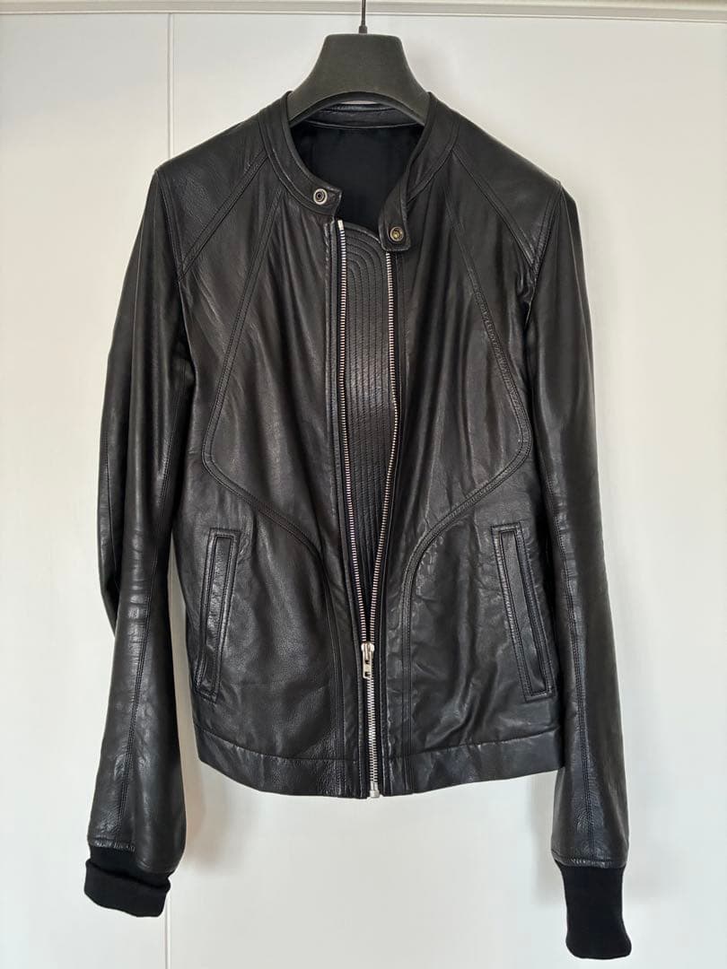 【Rick Owens】ブラックレザージャケット 48