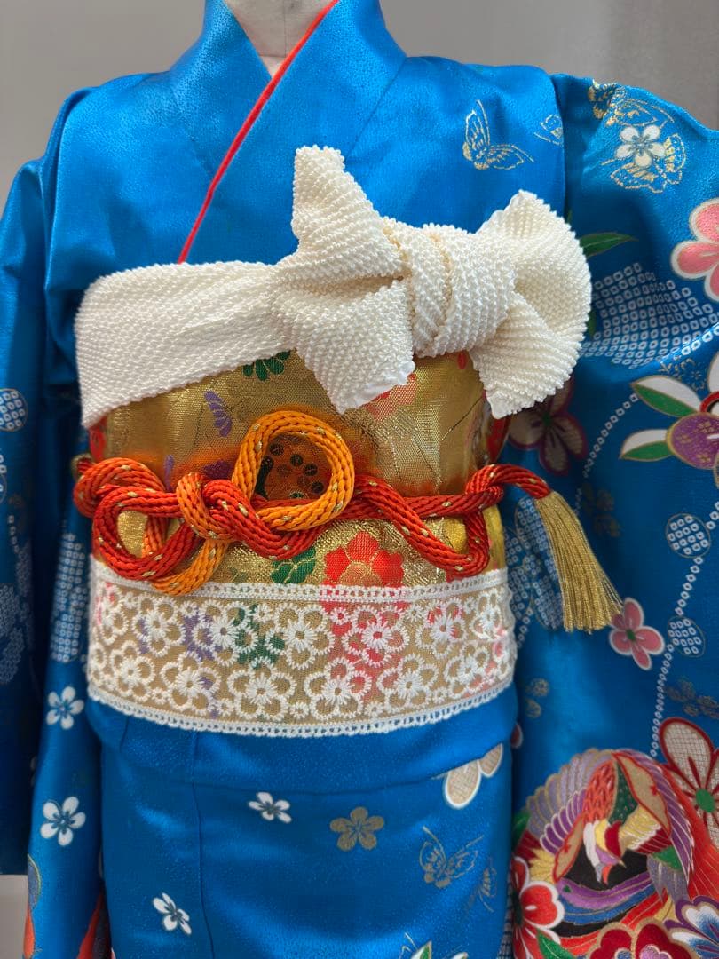 日本製　七五三　フルセット　ブルー　7歳着物