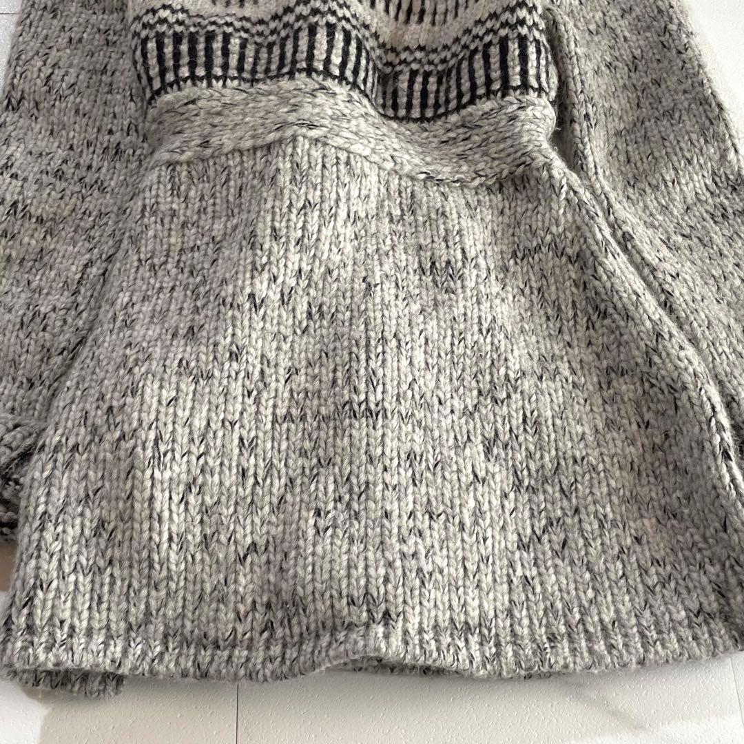 入手困難✨ エルマンノシェルビーノ ニットコート ベルト アルパカ素材 グレー