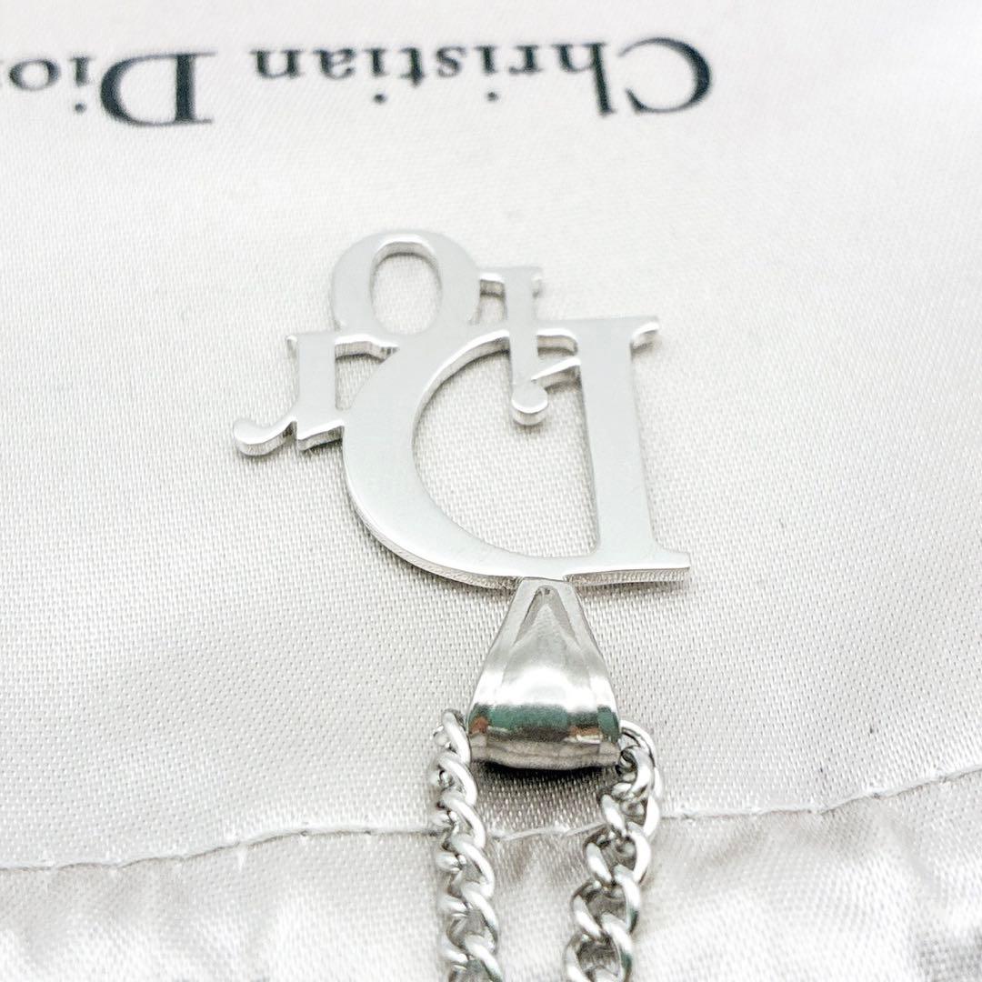 2955-2 極美品✨　Dior　ネックレス　CD ロゴ　希少　シルバー