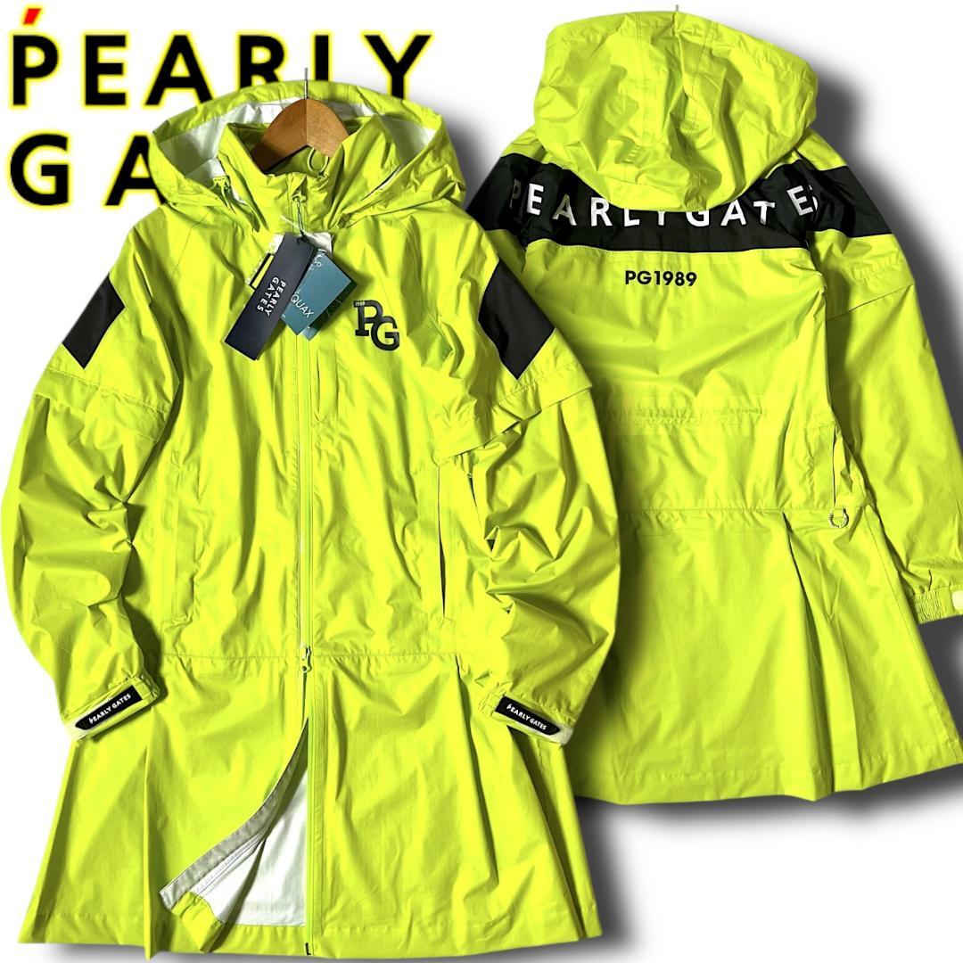 1 パーリーゲイツ AQUAX 防水透湿 レインジャケット ワンピース 黄