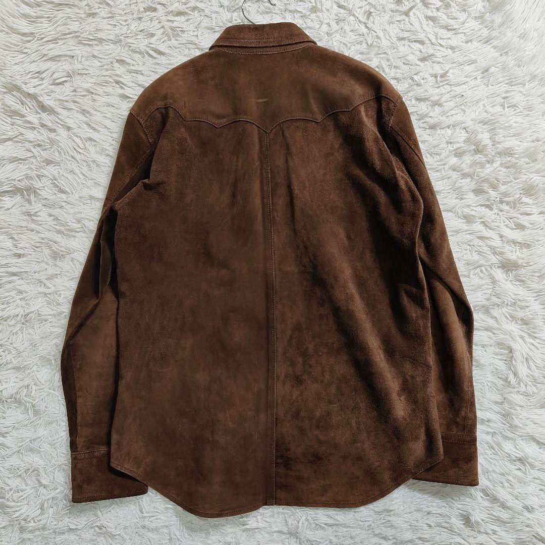 ブルーナボイン×Maps 別注 リアルレザー ウエスタンシャツ 1 茶 希少