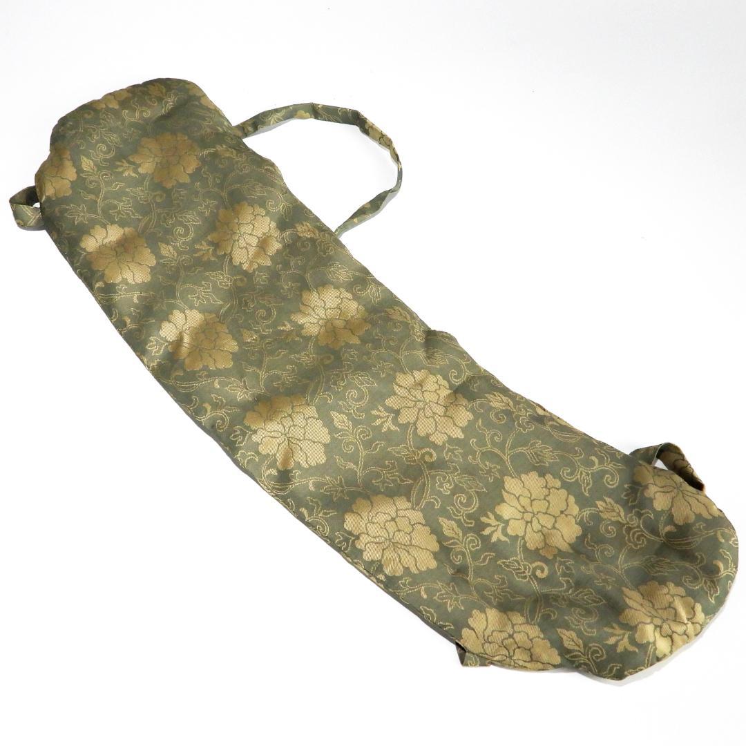 時代物 唐草金蒔絵 脇息 肘置 黒塗 木製