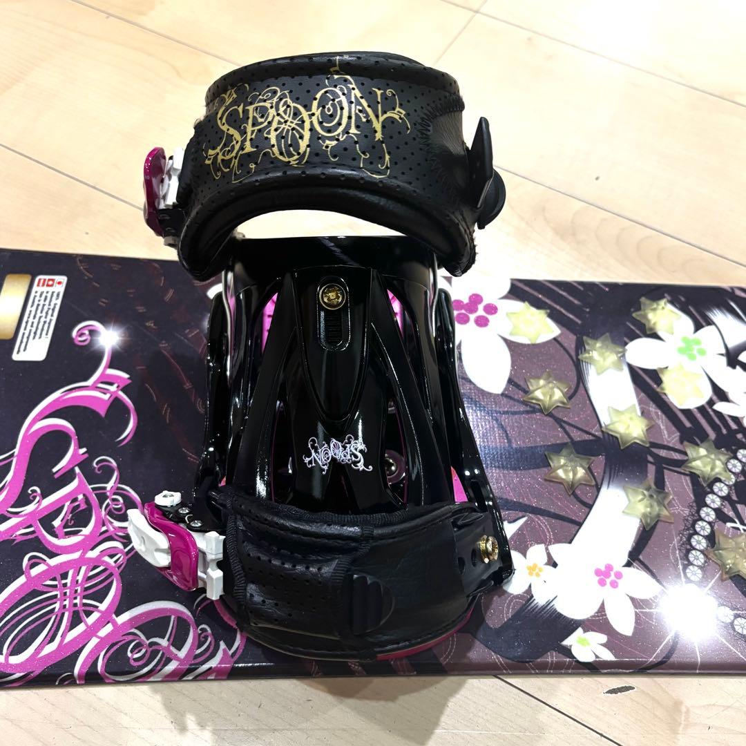 SPOON 2点　Angel 135　スノーボード　上位ビンディング　ピンク