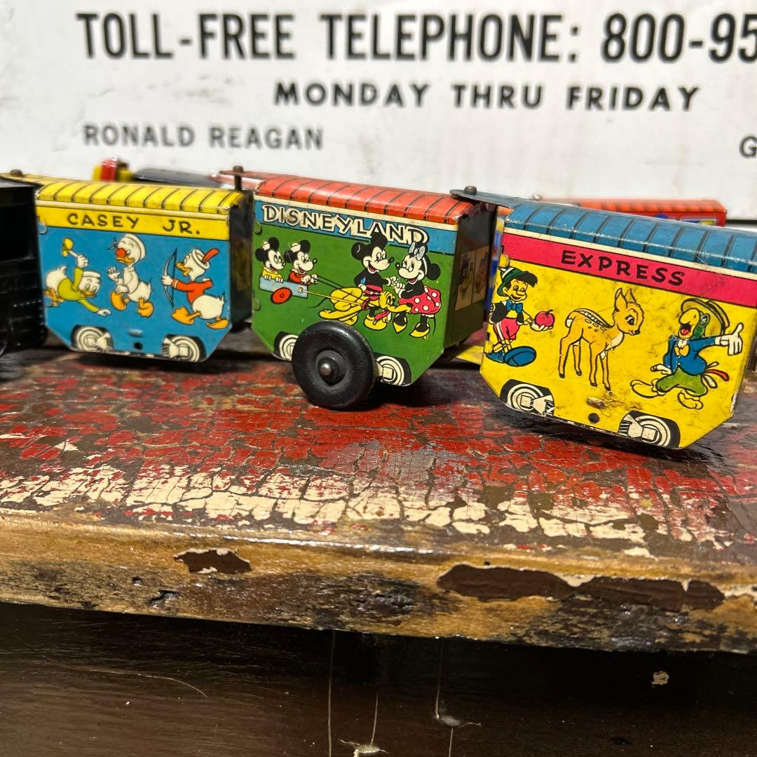 50's U.S.A ヴィンテージ Disney ブリキ 列車玩具 レトロ