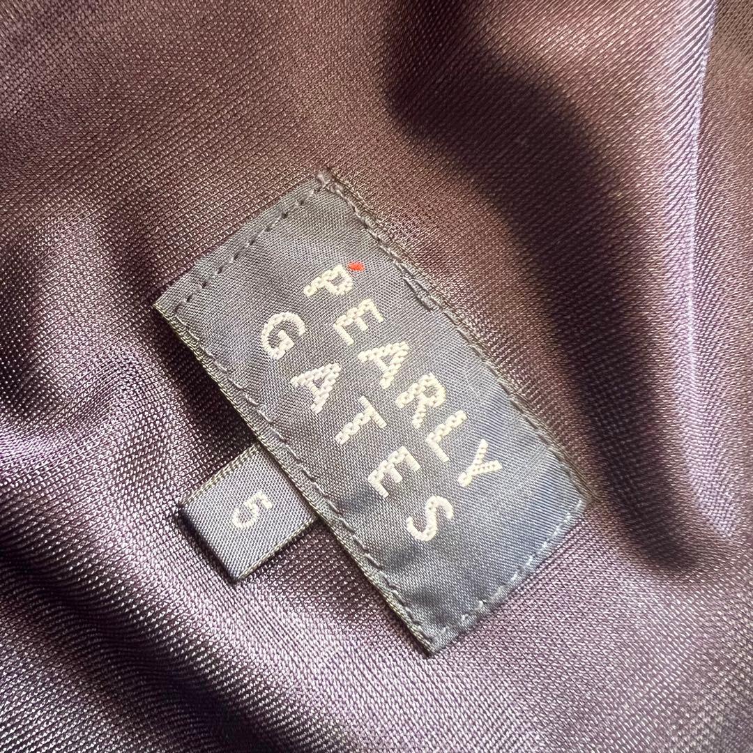 Pearly gates パーリーゲイツ　サイドロゴ　イージーパンツ　裏地　蓄熱