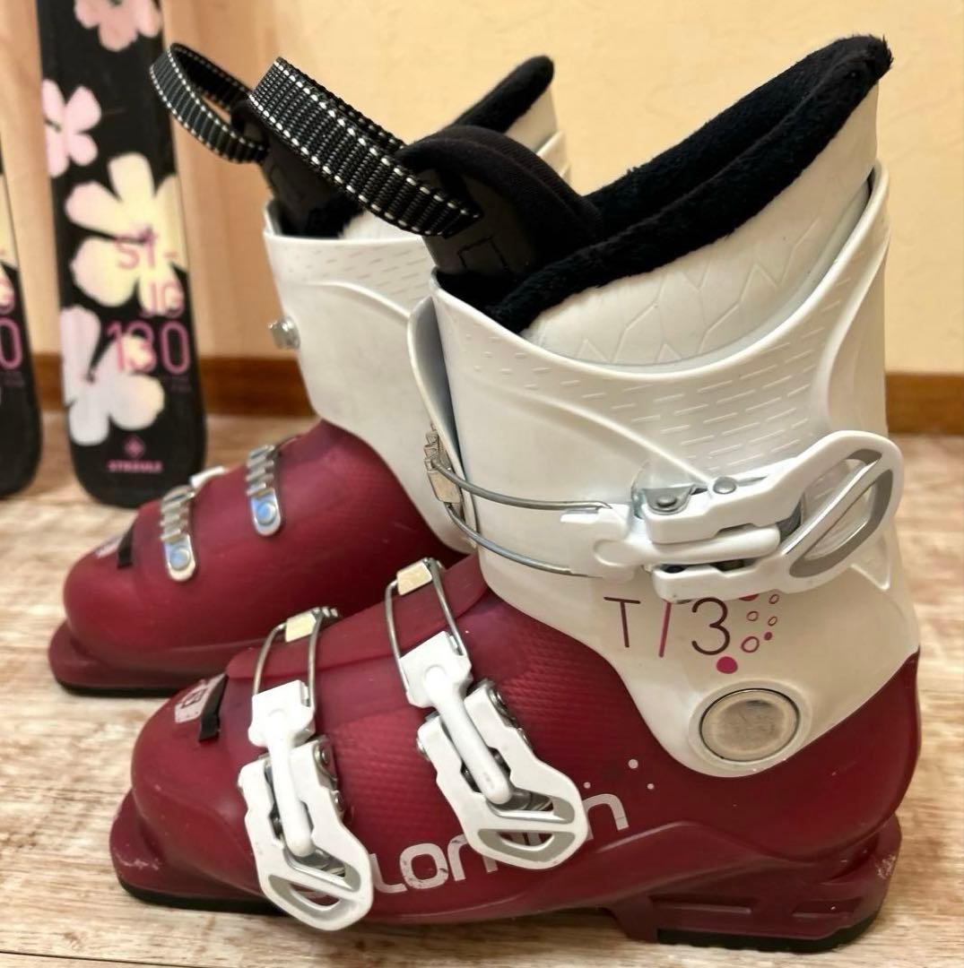 ◾️カービングスキーセット　スキー板130㎝ ブーツ23㎝ 子供用　ジュニア用