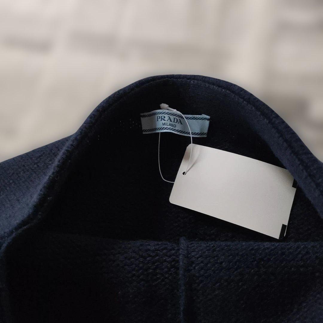 【再値下げ】PRADA カシミヤネイビー タイトスカート 前スリット　新品未使用