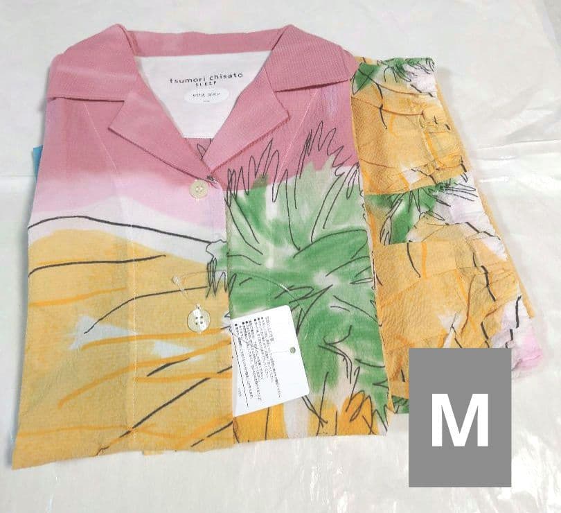 新品タグ付き ツモリチサト パジャマ ルームウェア 春夏 ラクダ リップル M