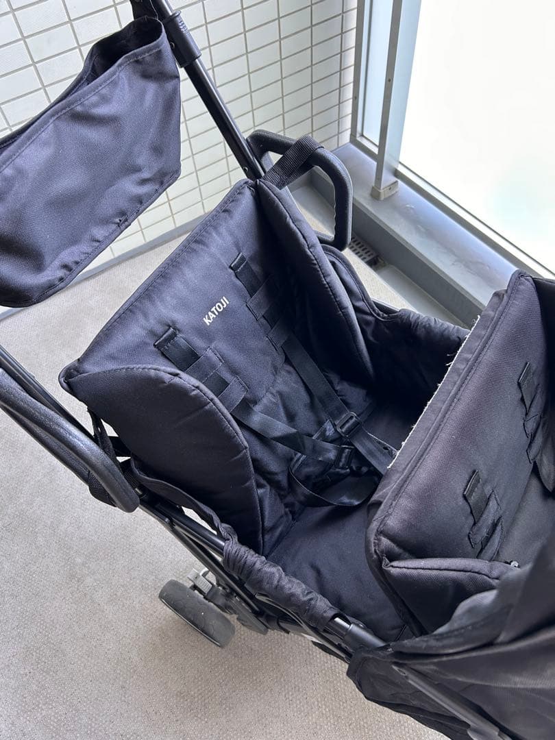 【❤︎】KATOJI ブラック 2人乗りベビーカー　二人でゴー