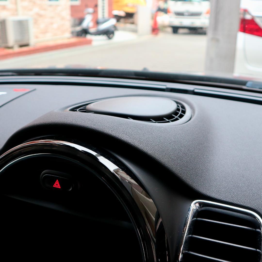 ★MINI F型・ポルシェ風のダッシュボード・アナログ時計（ブラックJK）★