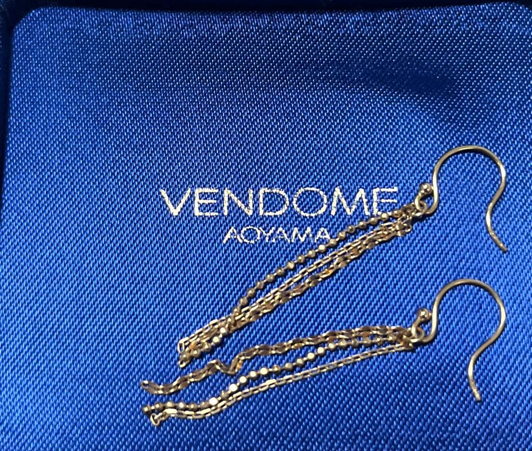 ヴァンドームベーシックチェーンピアス　K18