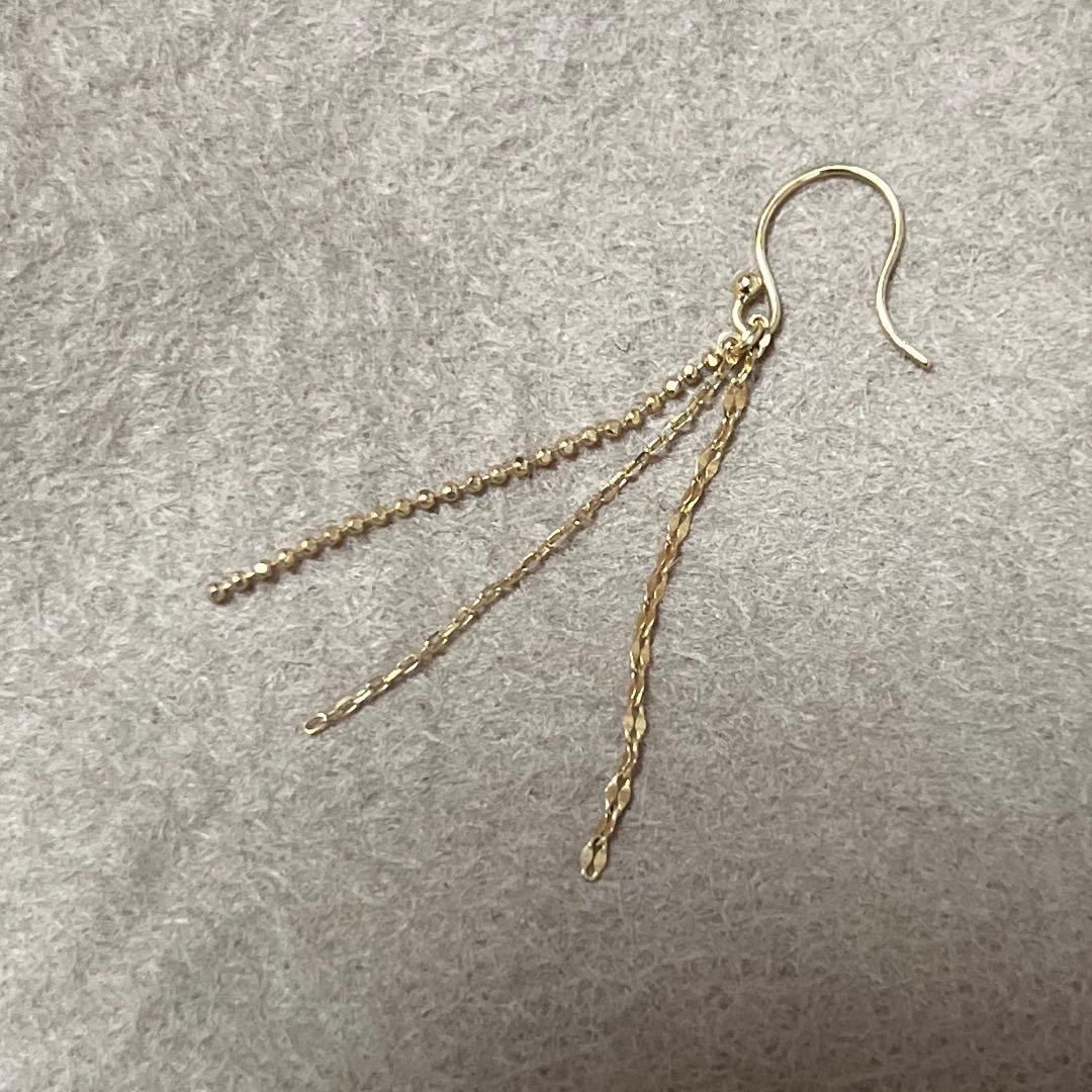 ヴァンドームベーシックチェーンピアス　K18