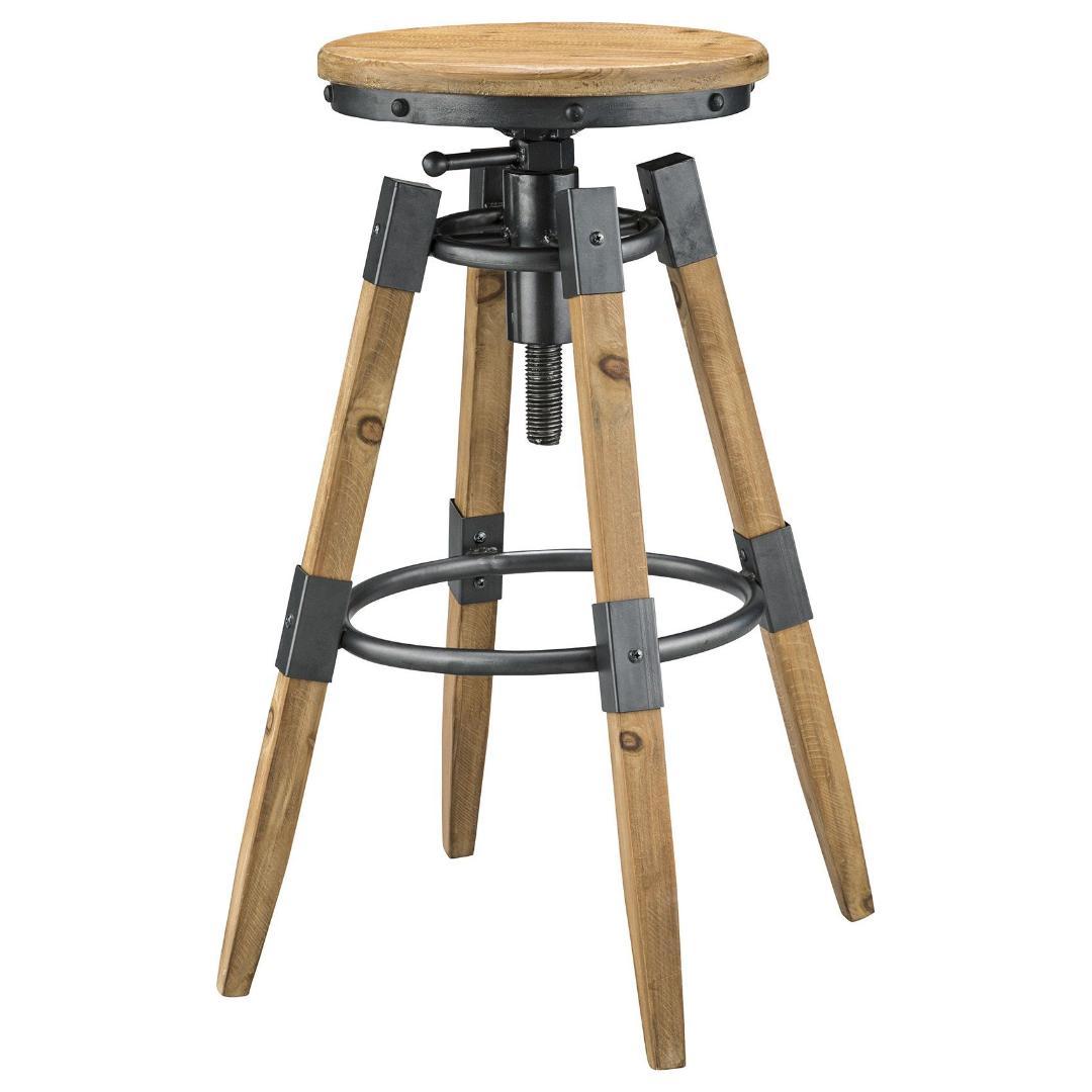 木製＆スチールハイスツール