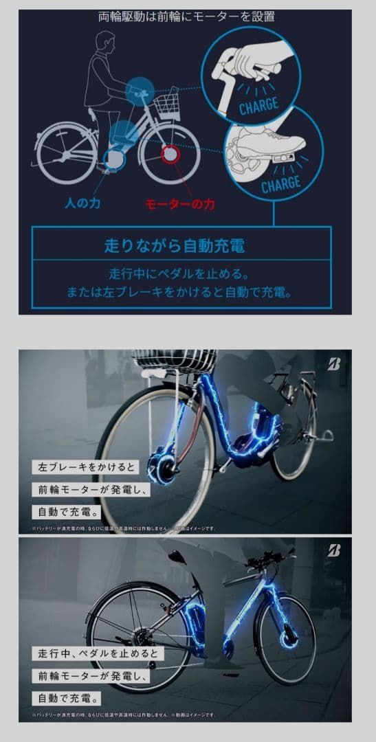 ブリヂストン［ステップクルーズe］「ST6B42」26インチ 電動自転車