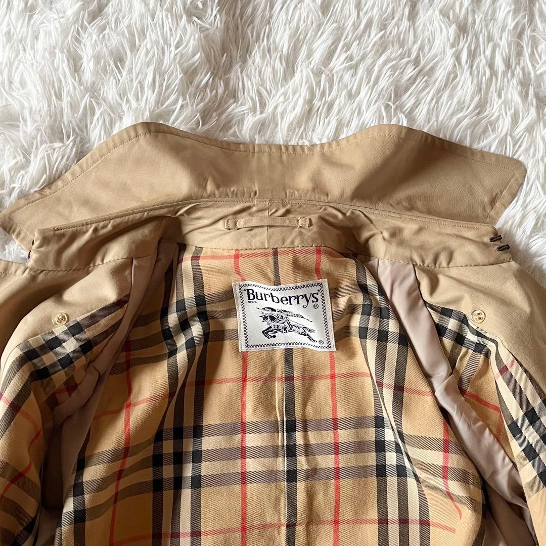 バーバリーズ 着丈113cm サイズS トレンチコート ノバチェック ベルト