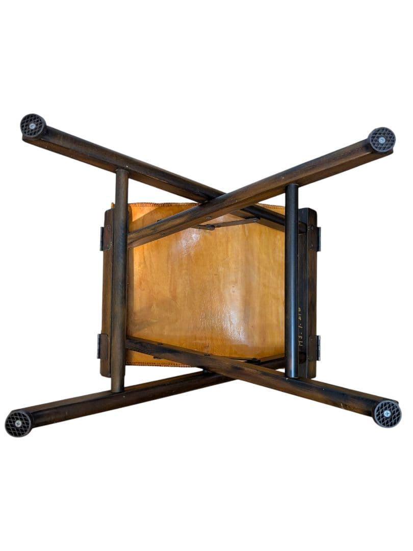 【希少】皮革仕様 ディレクターズチェア 折りたたみチェア