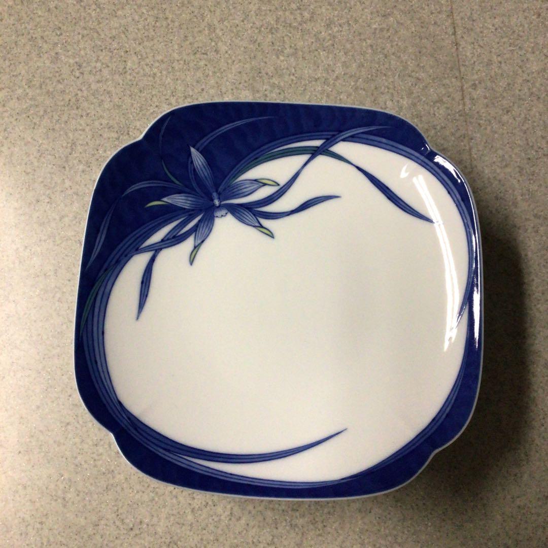 レトロ　香蘭社　蘭柄　角皿