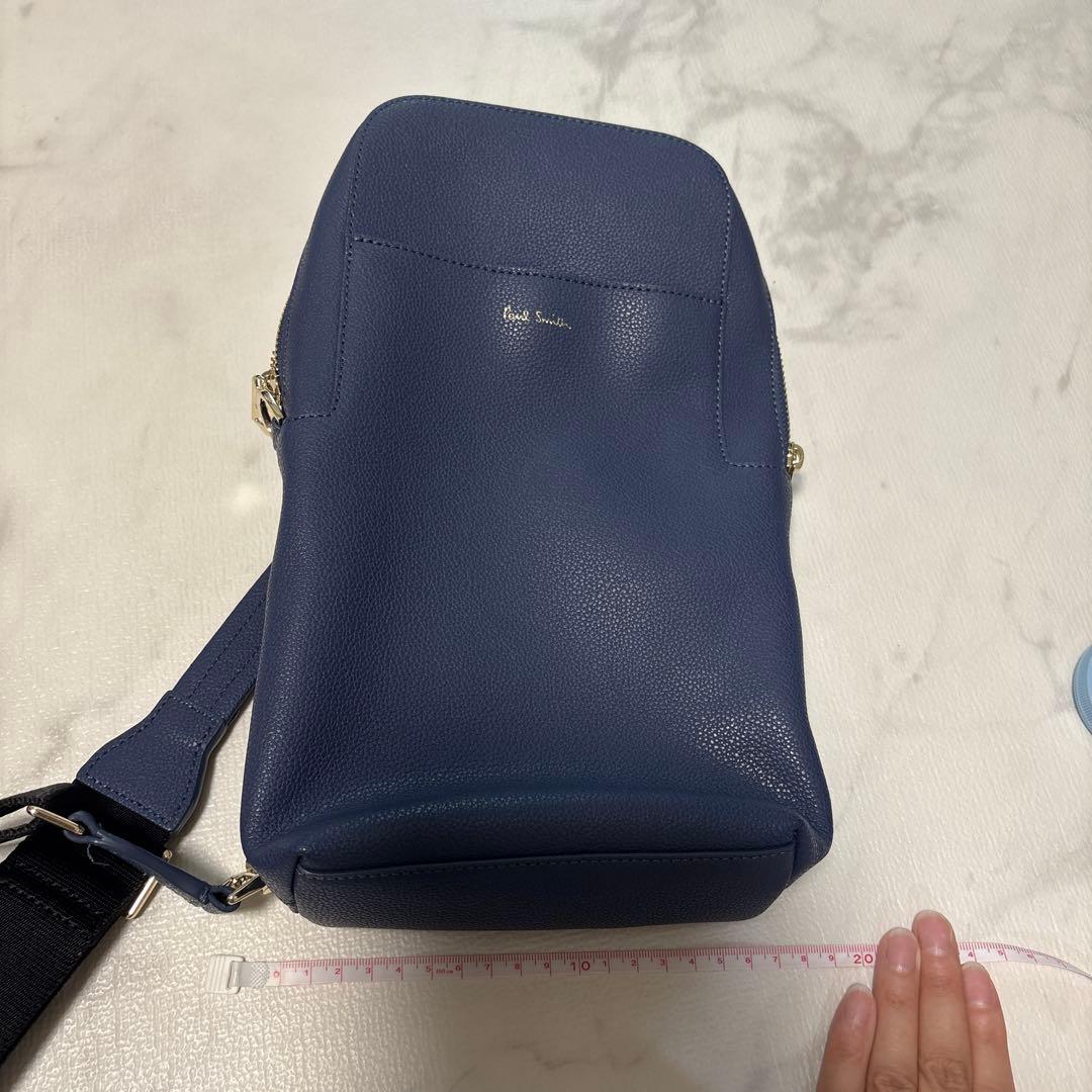 MIMI【美品】Paul Smith ネイビー レザーボディバッグ