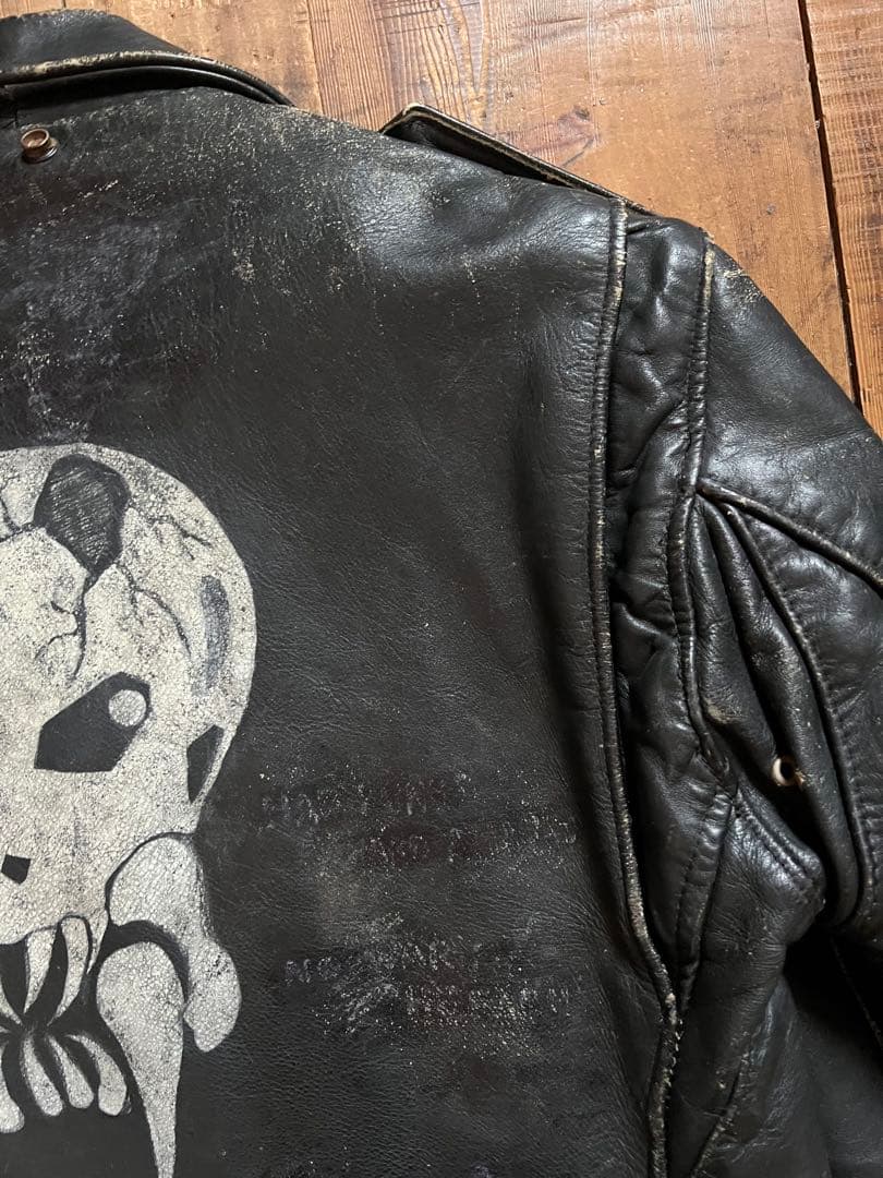 80s ショット SCHOTT 618ダブルライダース　バイカータグサイズ36