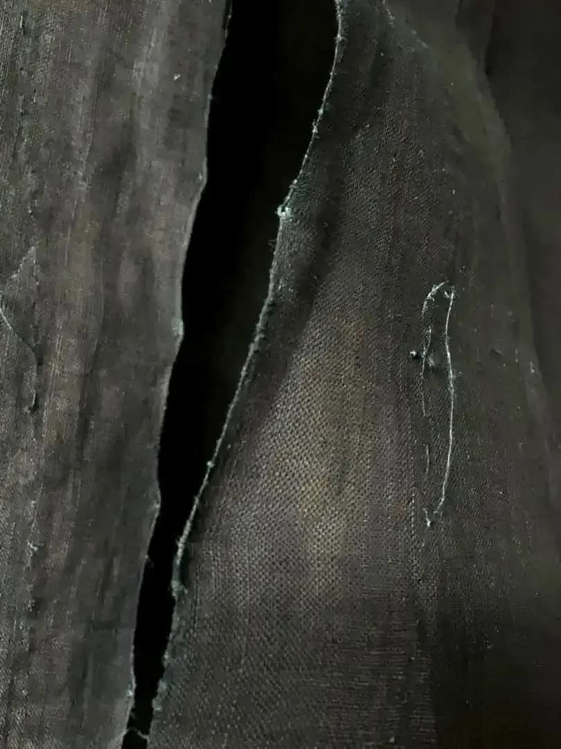 Antique Kimono 藍麻上布 武士Busi Samurai 江戸期前後