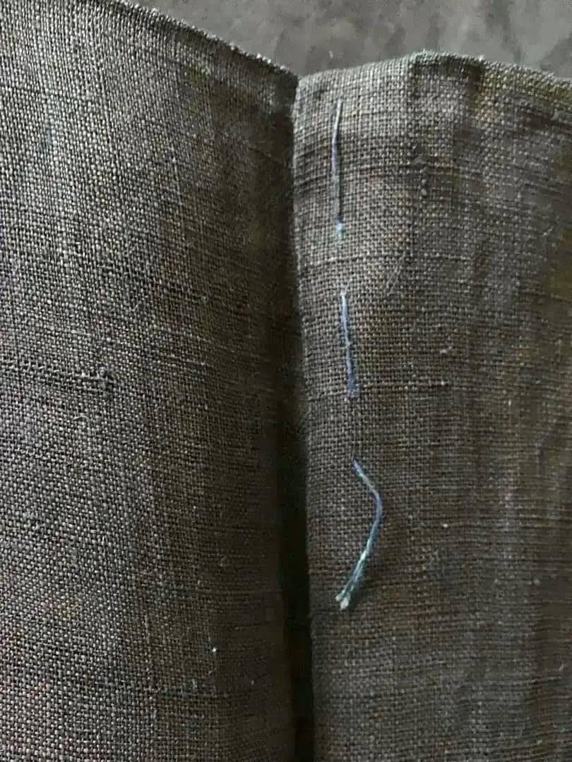 Antique Kimono 藍麻上布 武士Busi Samurai 江戸期前後