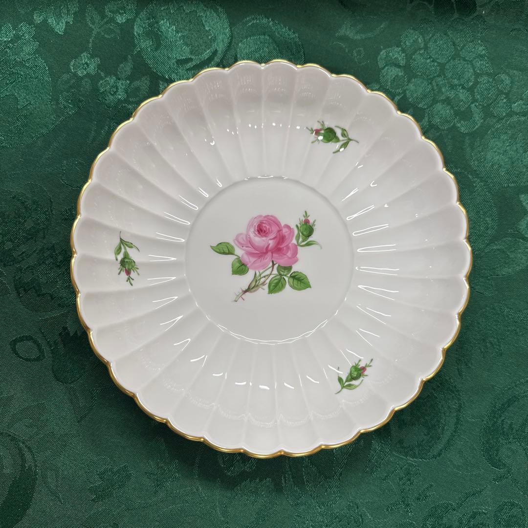 ★マイセン【 ピンクローズ】 ★ボールラウンド★20㎝★新品未使用★一級品★