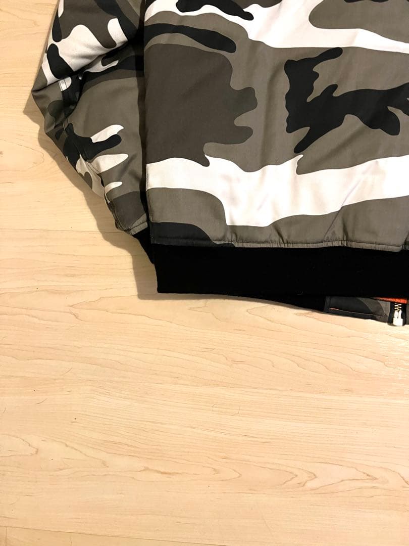 Fostex Garments ボンバージャケット MA-1 白 迷彩 XXL