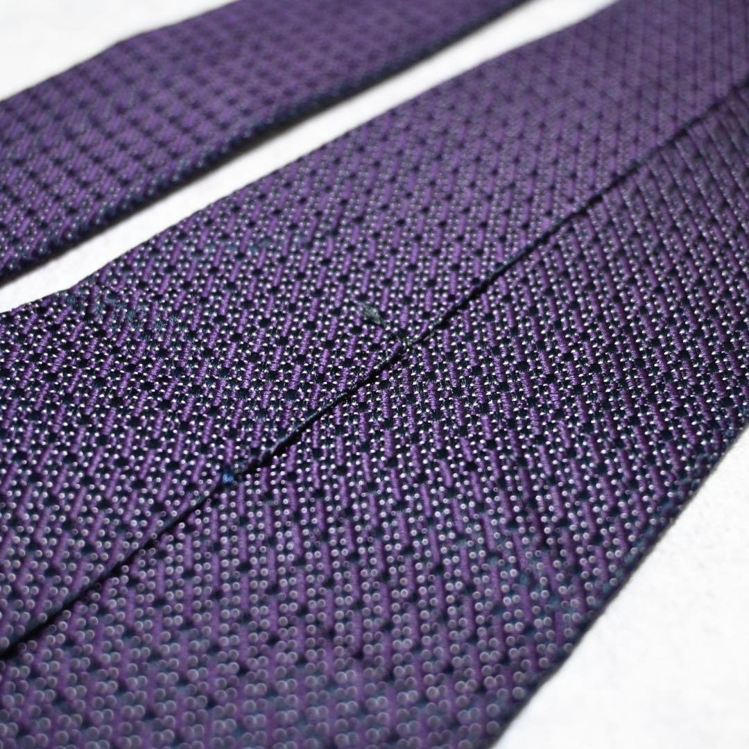 【美品】 CELINE セリーヌ ソリッド パープル ネクタイ