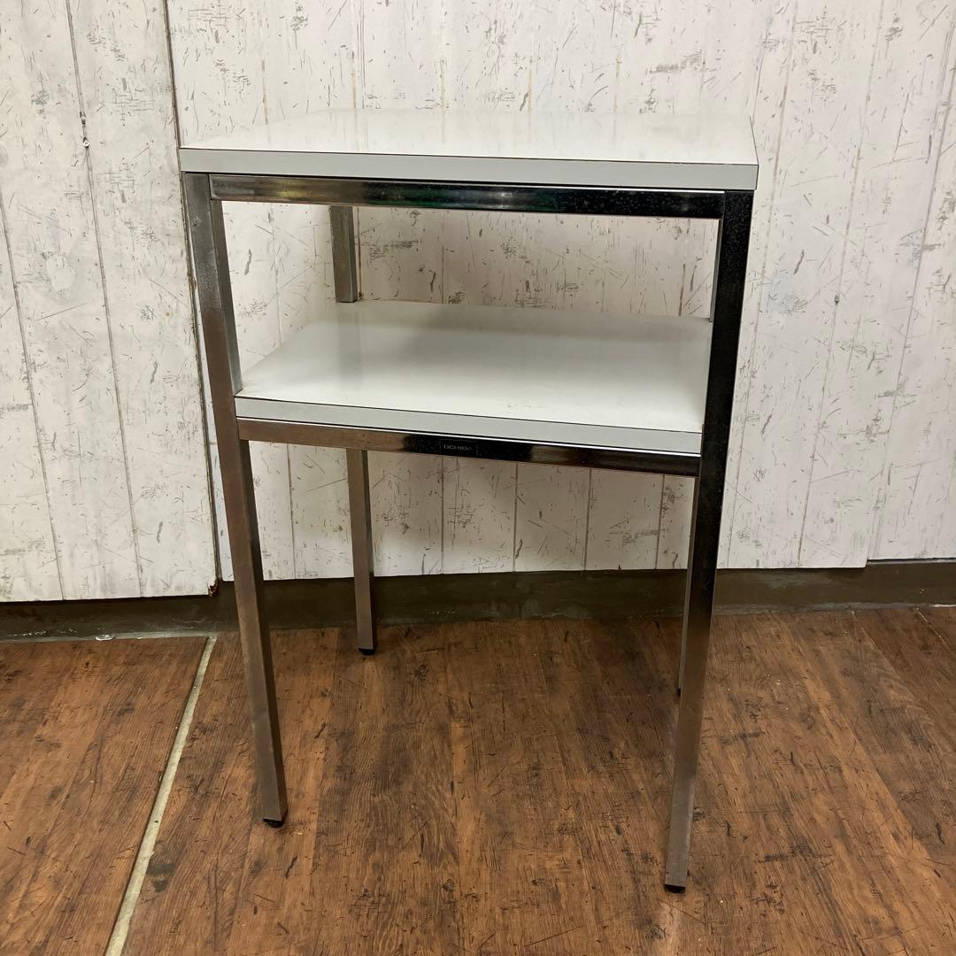 A-4 昭和レトロ ウチダ テレフォンスタンド 電話台 サイドテーブル 2段