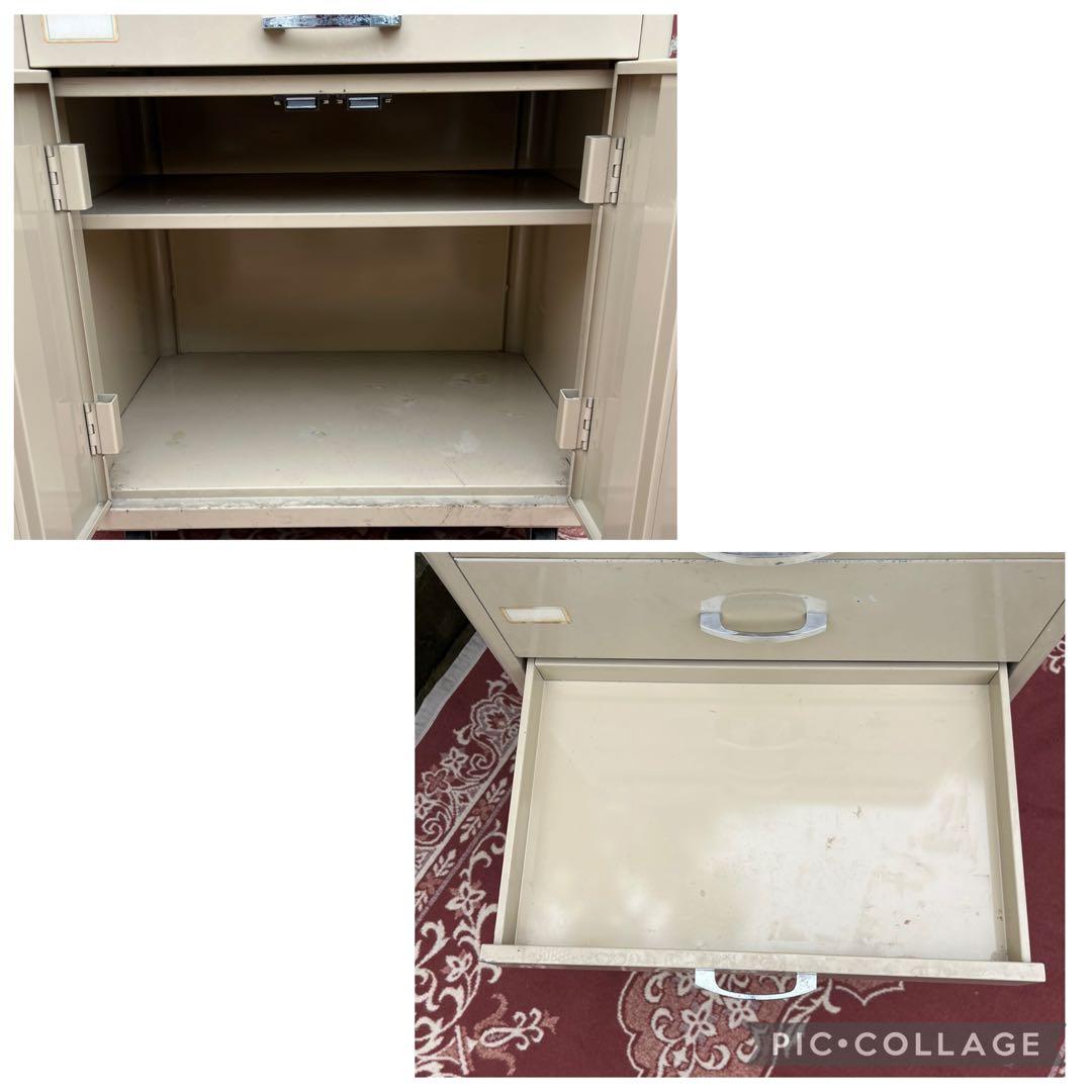 ビンテージ古家具◾️インダストリアル スチール製 デンタルキャビネット 収納棚