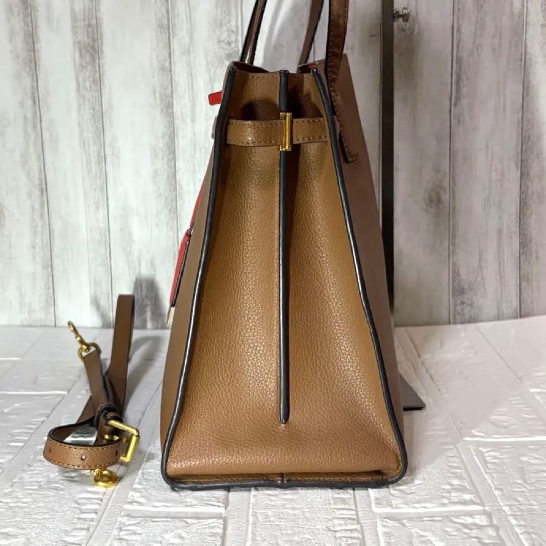 TORY BURCH ✮ウォーカーサッチェル　トートバッグ　斜め掛け可　キャメル