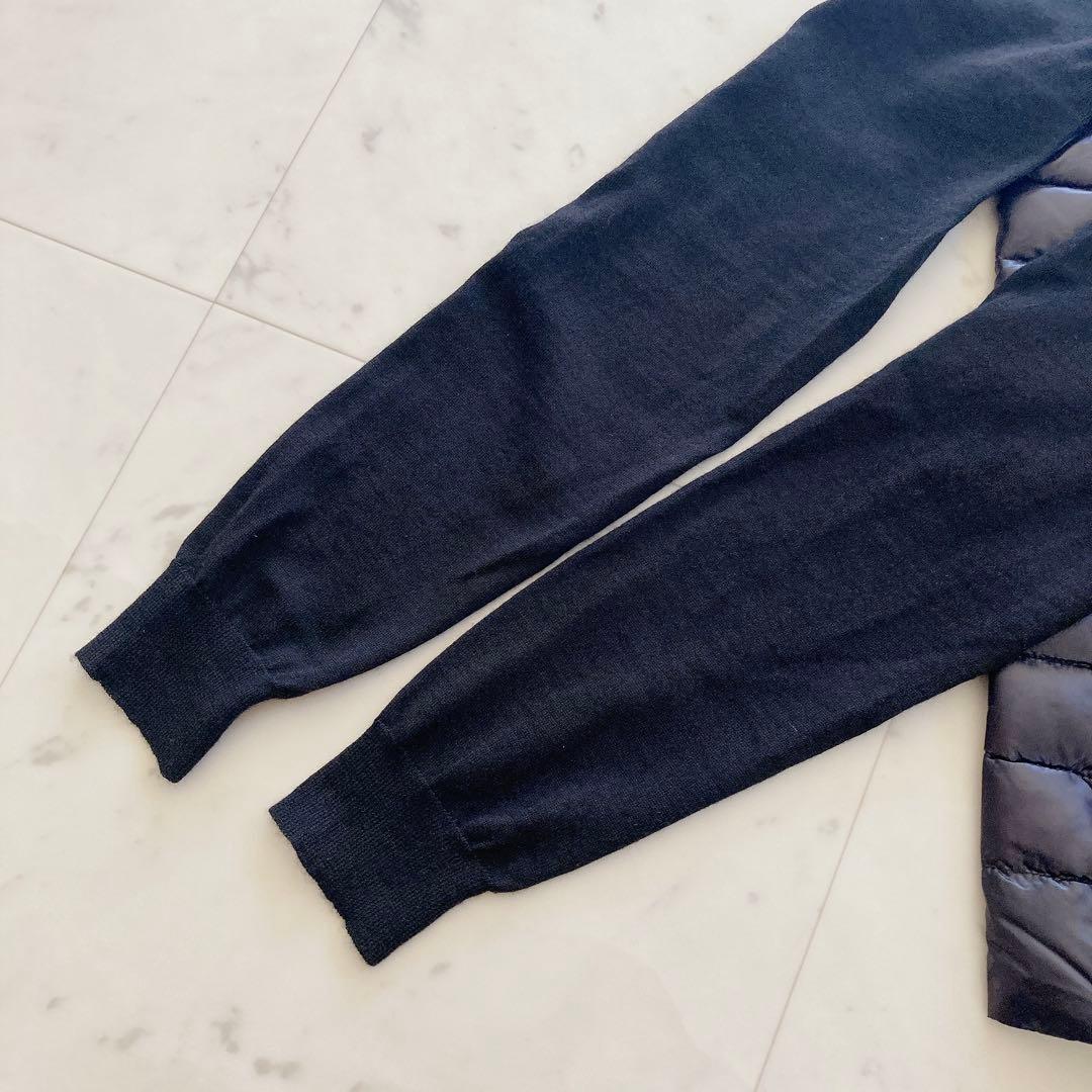 極美品　ヘルノ　HERNO ニットコンビダウン　切り替え　シルク　カシミヤ　40