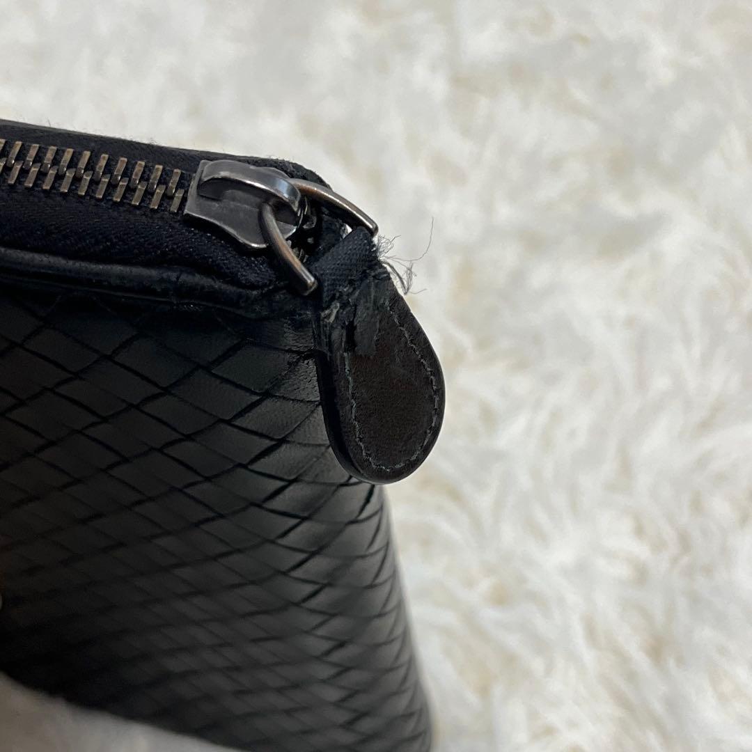 BOTTEGA VENETA ラウンドファスナー 長財布 イントレチャート 黒