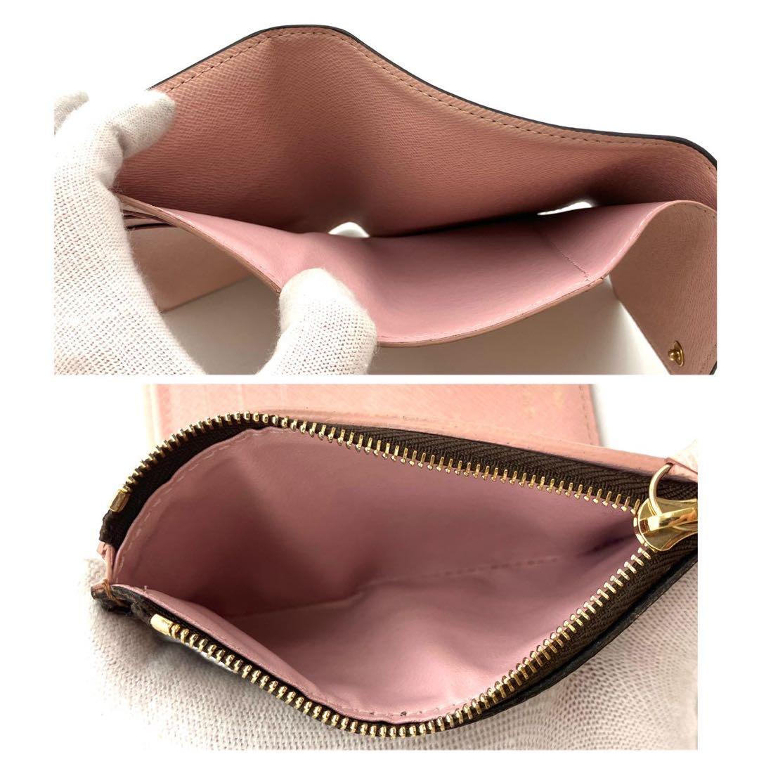 ウィン 正規品 ルイヴィトン 三つ折り財布 ヴィクトリーヌ ダミエエベヌ