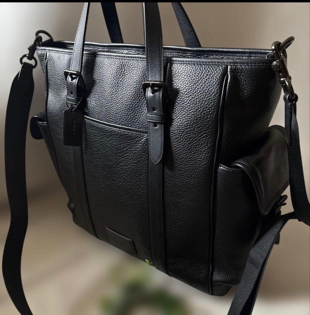 美品✨コーチ COACH メンズ バッグ　スプリント トート　黒