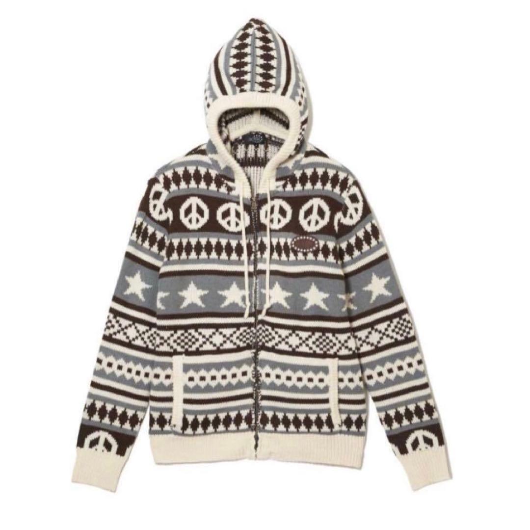 トップス AFB PEACE KNIT HOODIE Msize