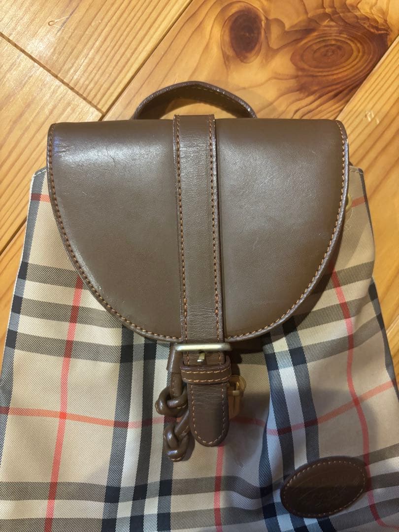 BURBERRY ーノバチェック シャドーホース　レザーリュック バック