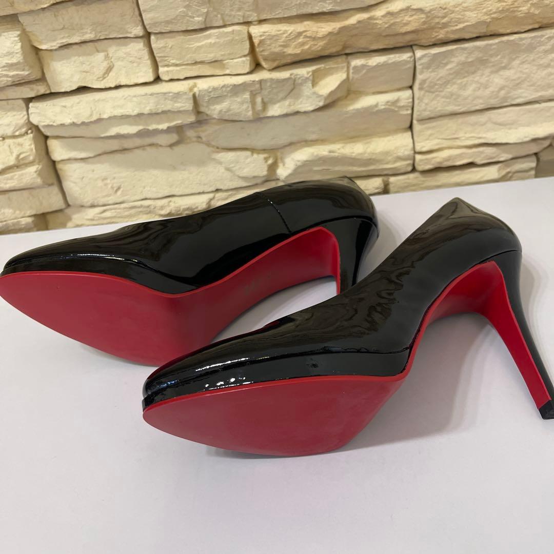 【新品・未使用】DIANA ダイアナ　エナメル　ヒール　黒　ブラック　パンプス