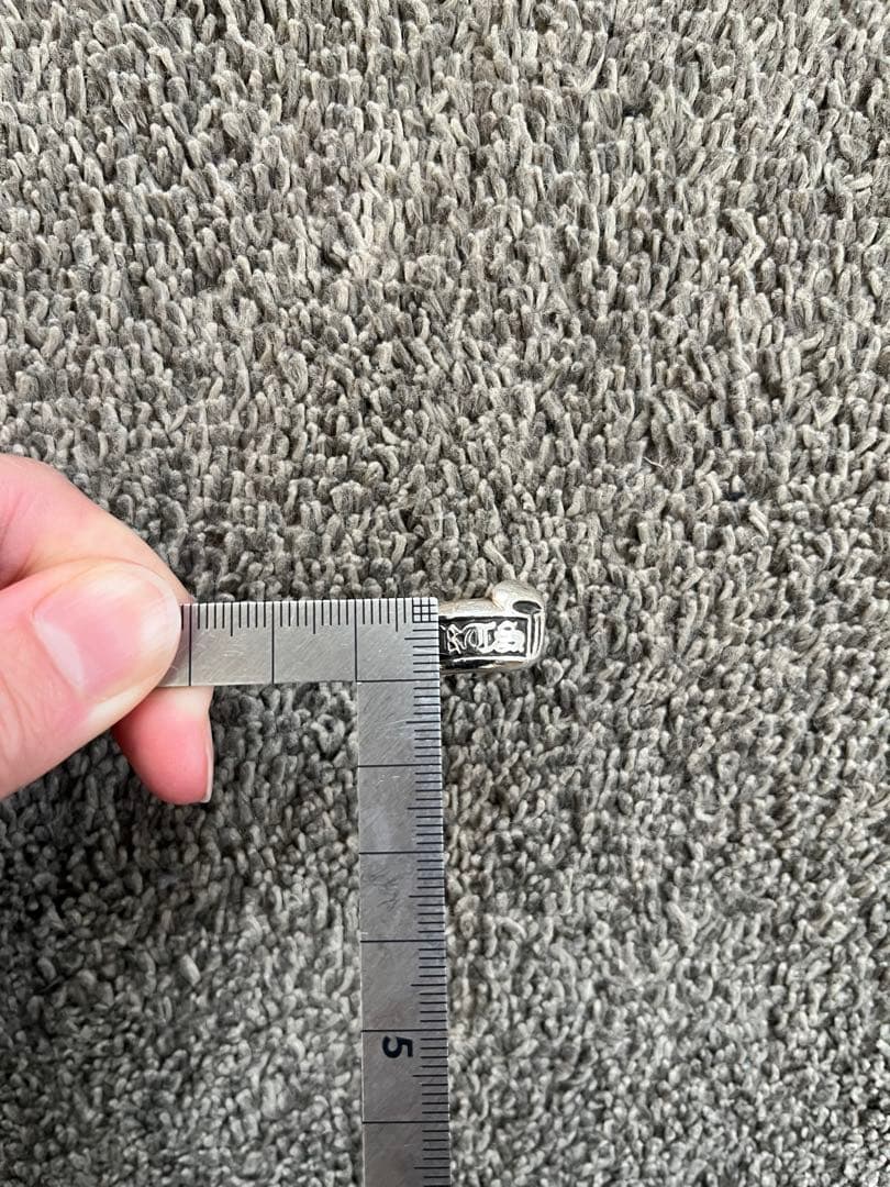 【インボイス原本付属】クロムハーツ　スクロールラベルリングスモール