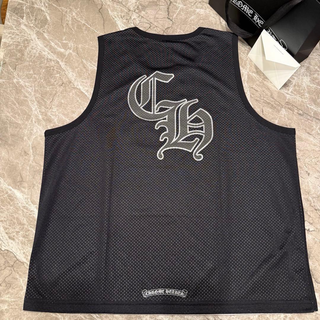 【新品】クロムハーツ リバーシブルメッシュタンクトップ ブラック×シルバー L