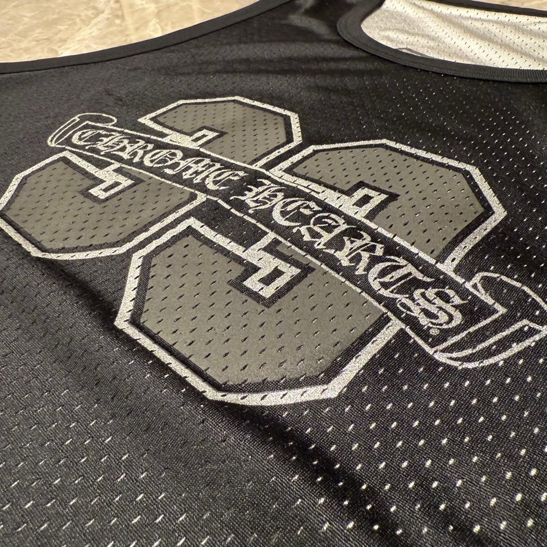 【新品】クロムハーツ リバーシブルメッシュタンクトップ ブラック×シルバー L