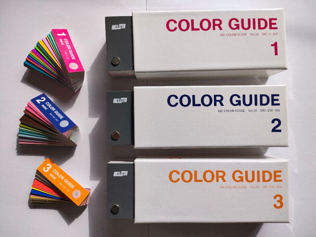DICカラーガイド 第19版（No.1、No.2、No.3）のセット説明書付属
