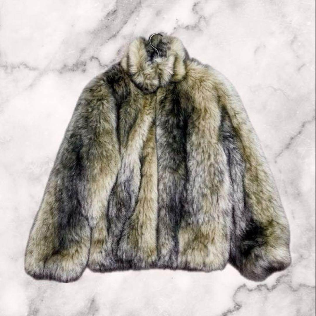 【希少】ZARAフェイクファーボンバージャケットファーブルゾンファージャケット