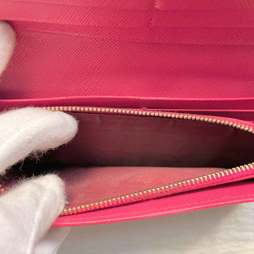 プラダ　PRADA サフィアーノ　2つ折り　長財布　ゴールドフラップ1204-⑤