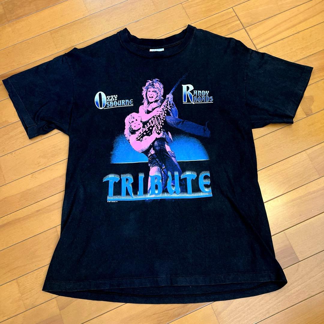 希少 80s USA製 ヘインズ オジーオズボーン ランディローズ Tシャツ