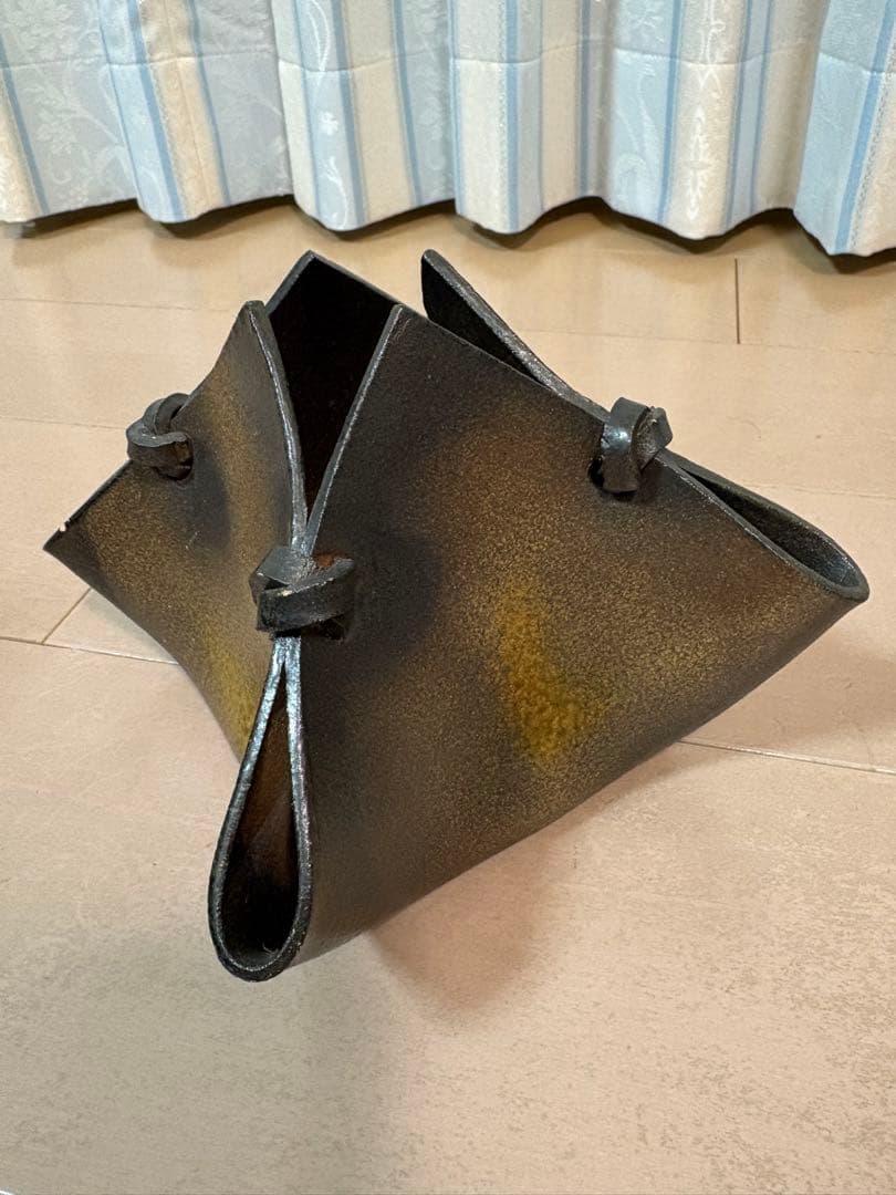 花器 花瓶　陶器　四方しばり　光風窯　美術　芸術